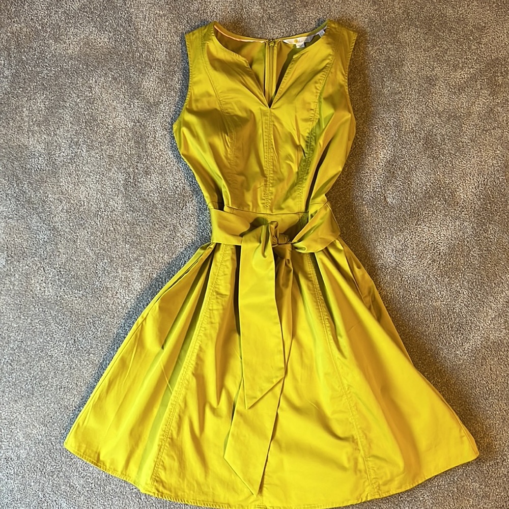 Boden Usa Mustard Cotton Dress